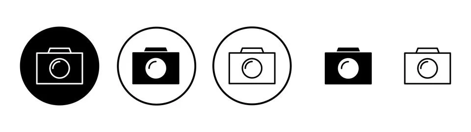 Camera icon vector. photo camera sign and symbol. photography icon. Illustrazione stock