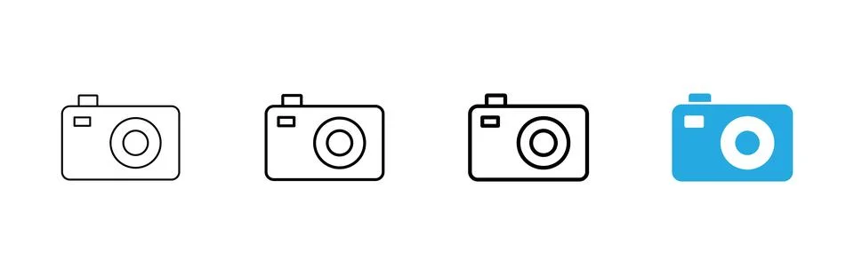 Camera icon vector. photo camera sign and symbol. photography icon. 库存插图
