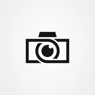 Camera icon vector, Photo studio logo design. Illustrazione stock