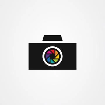 Camera icon vector, Photo studio logo design. Stock Illustration