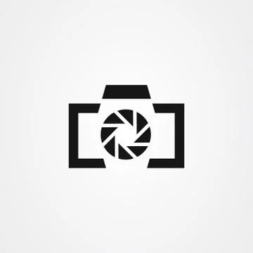 Camera icon vector, Photo studio logo design. Illustrazione stock