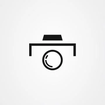 Camera icon vector, Photo studio logo design. Illustrazione stock