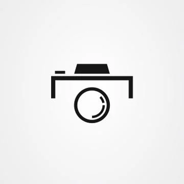 Camera icon vector, Photo studio logo design. Illustrazione stock