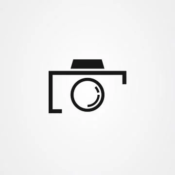 Camera icon vector, Photo studio logo design. Stock Illustration