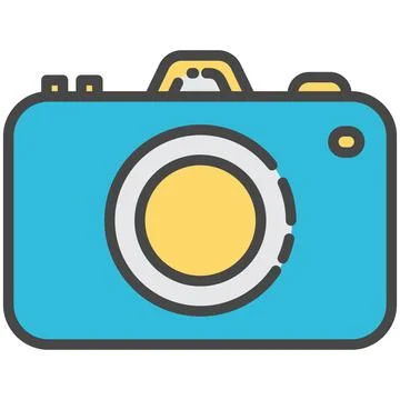 Camera icon vector pocket digital photography equipment Stock Illustration