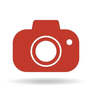 Camera icon on white background Stock Illustration