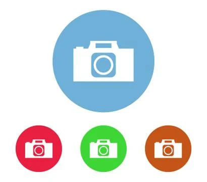 Camera icon on white background Stock Illustration