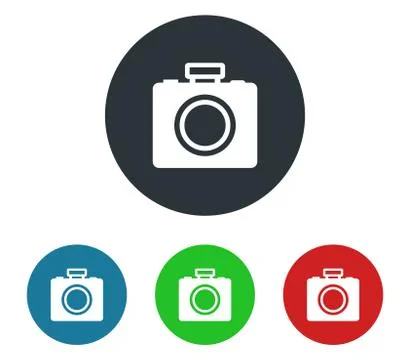 Camera icon on white background Stock Illustration