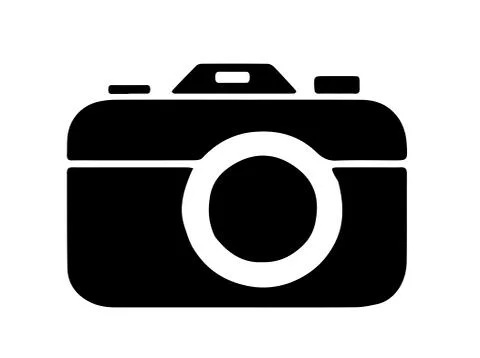 Camera icon on white background Stock Illustration