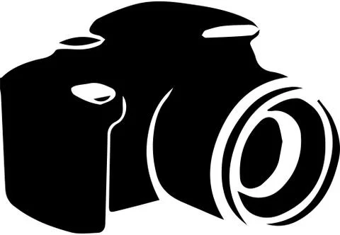 Camera icon on white background Stock Illustration