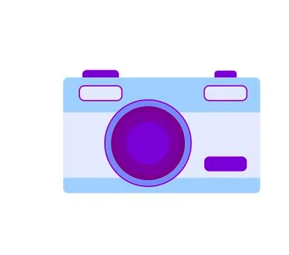 Camera icon on white background. Vector illustration in trendy flat style. ESP Stock Illustration