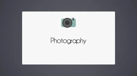 Camera icon on a white floating card Stock Footage 40730410