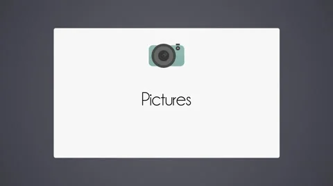 Camera icon on white floating card Video stock 40730419