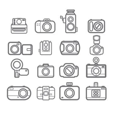 Camera icons Stock Illustration