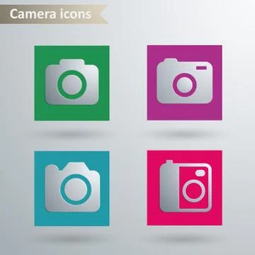 Camera icons Stock Illustration