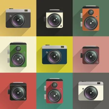 Camera icons Stock Illustration