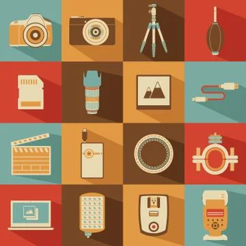 Camera Icons Stock Illustration