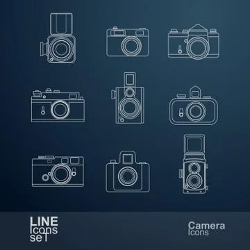 Camera icons Stock Illustration