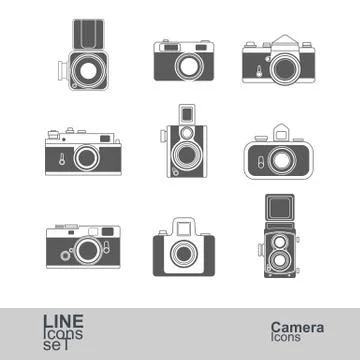 Camera icons Stock Illustration