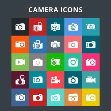 Camera Icons Stock Illustration