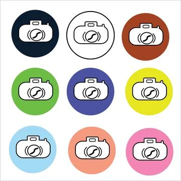 Camera icons Stock Illustration