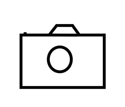 Camera illustration with white background. Stock Illustration