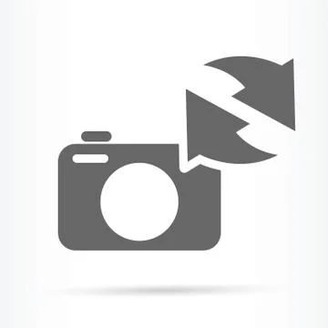 Camera image update symbol icon Stock Illustration