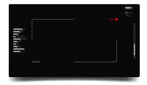 Camera Interface Overlay with Audio Levels and Settings for Video Production Stock Illustration