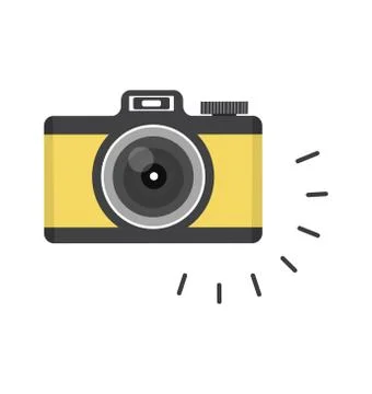 Camera On Isolate White Background Stock Illustration