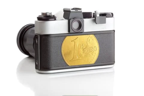 Camera isolated Stock Photos