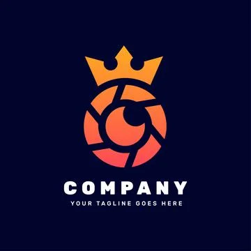 Camera king logo Stock Illustration