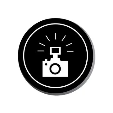 Camera label Stock Illustration