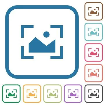 Camera landscape mode simple icons Illustrazione stock