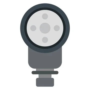 Camera led flash flat clipart vector illustration 스톡 일러스트