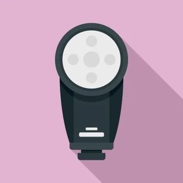 Camera led flash icon, flat style Ilustração Stock