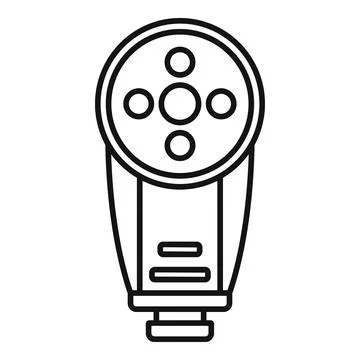 Camera led flash icon, outline style イラスト素材