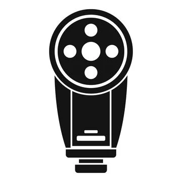 Camera led flash icon, simple style Stock Illustration