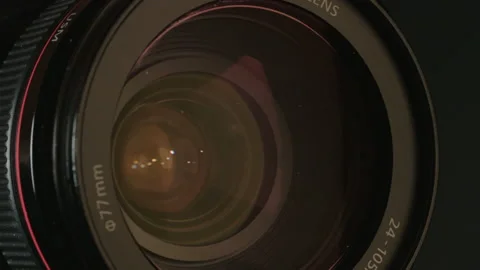 Camera lens adjustment Stock Footage 136746698
