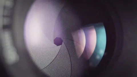 Camera lens aperture macro shot Vídeo Stock 321894089