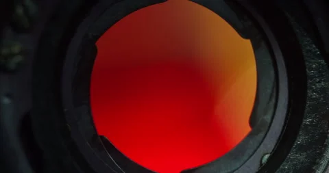 Camera Lens Aperture Opening and Closing Mechanism Stock Footage 334726611