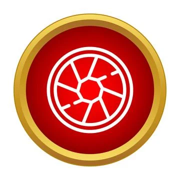 Camera lens aperture shutter diaphragm icon concept Stock Illustration