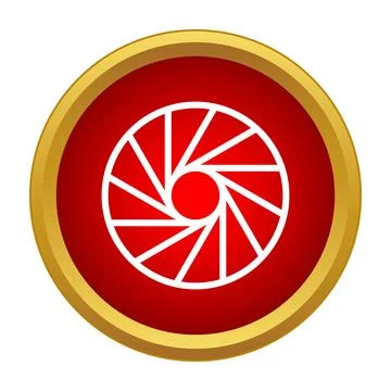 Camera lens aperture shutter symbol icon design Stock Illustration