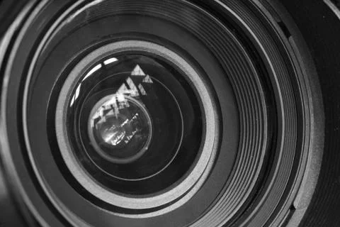 Camera lens background Stock Photos