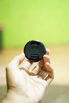 Camera lens cap Foto stock