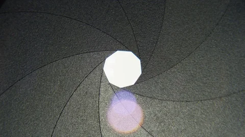 Camera Lens Changing Aperture 4K Macro Stock Footage 75615452