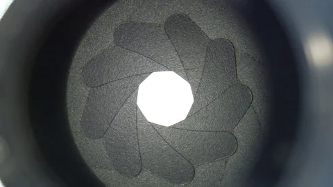 Camera Lens Changing Aperture 4K Macro Stock Footage 75615756