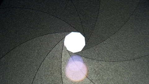 Camera Lens Changing Aperture 4K Macro Stock Footage 75616346