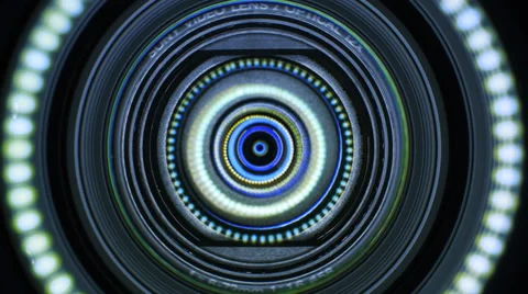 Camera lens circle reflection Video stock 39594811