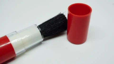 Camera lens cleaning brush. object photography style Stock Photos