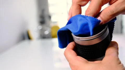 Camera lens cleaning  Stock Footage 289028774
